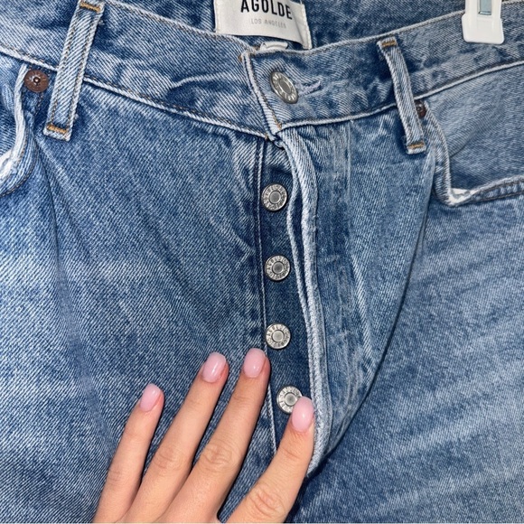 NWOT AGOLDE Riley High Rise Straight Crop in Haven 30 - Picture 6 of 9